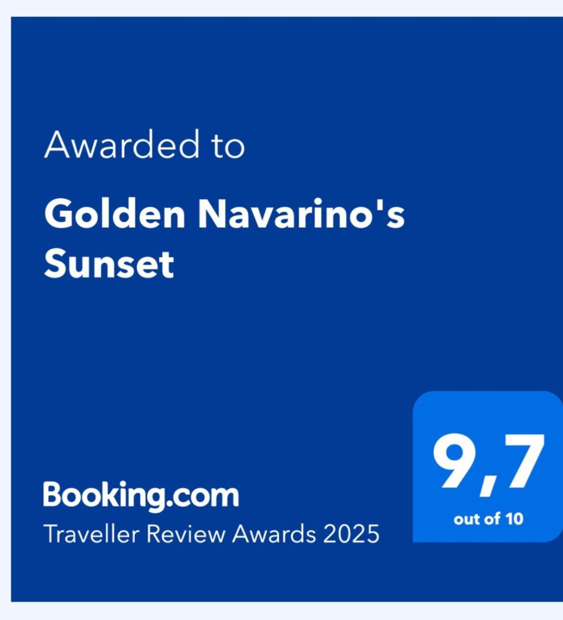 Golden Navarino'S Sunset Pylos Buitenkant foto